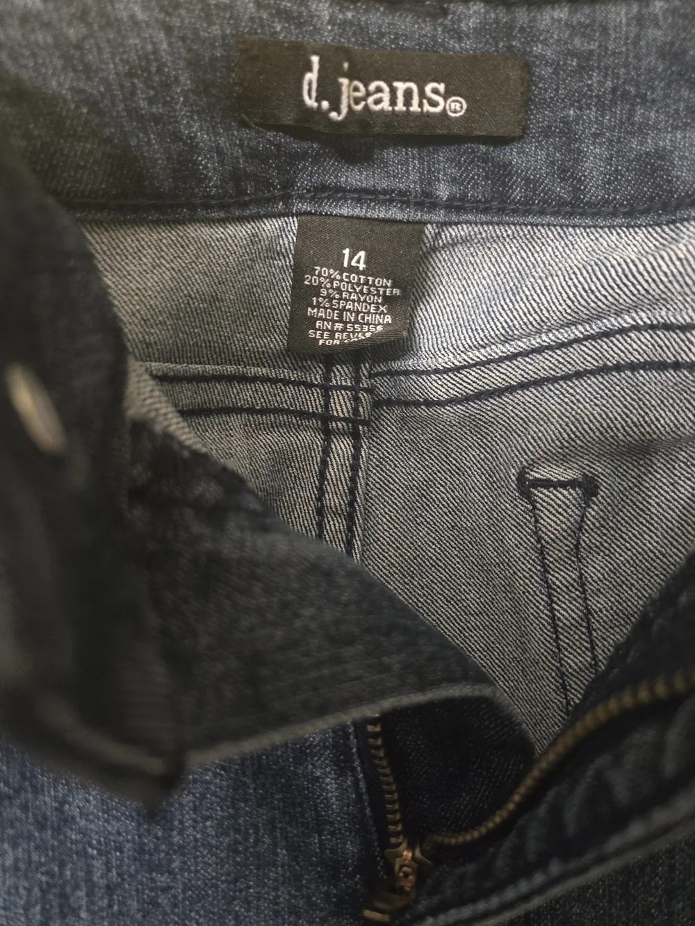 d. jeans Dark Blue Skinny Cropped Jeans with Pearl Accents